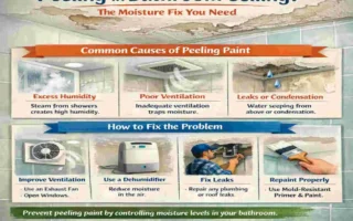 why is paint peeling in bathroom ceiling
