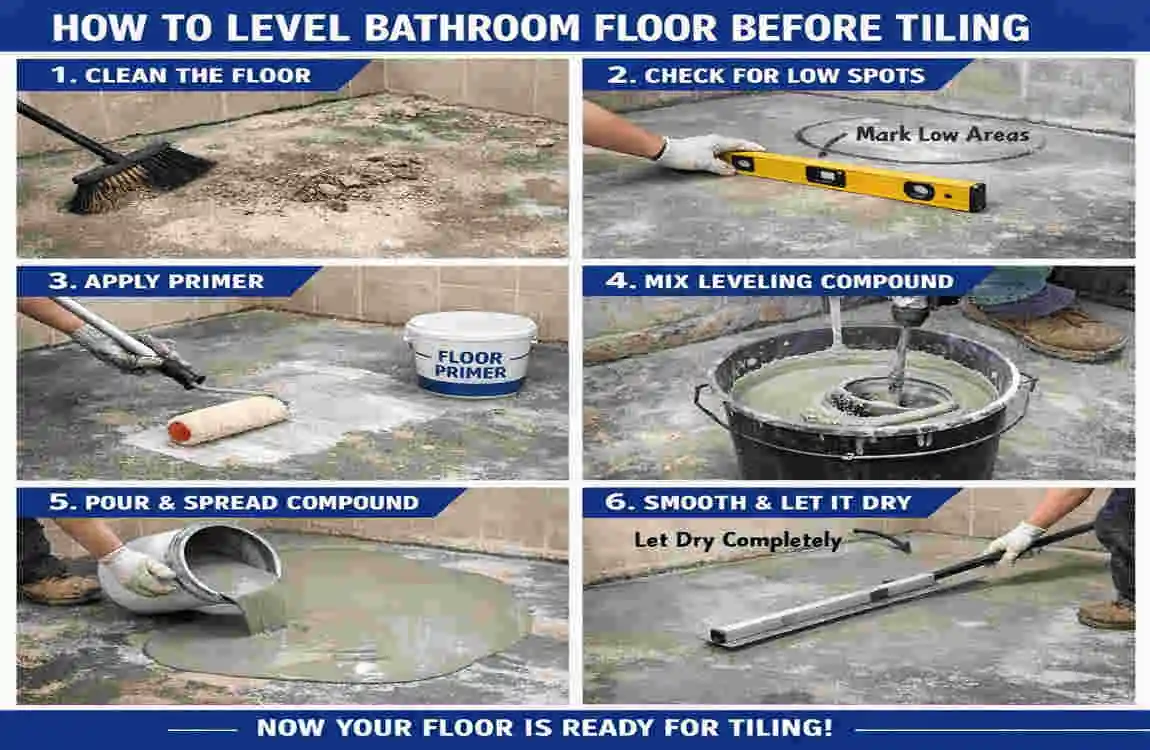 How to Level Your Bathroom Floo