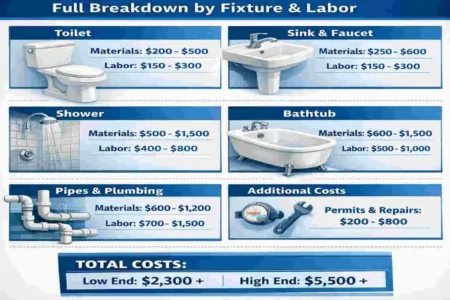 How much would it cost to replumb a bathroom?