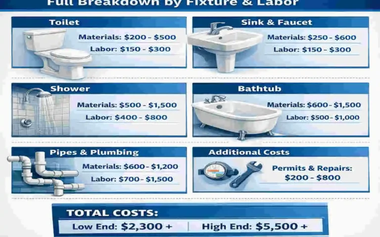 How much would it cost to replumb a bathroom?
