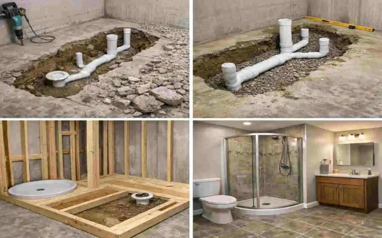 How to Build a Bathroom on a Concrete Slab