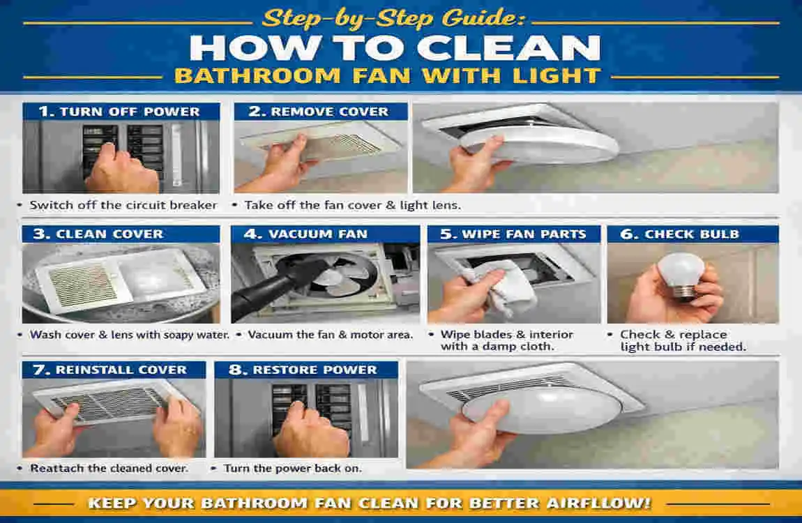 How to Clean Bathroom Fan with Light: Easy Home Refresh Guide