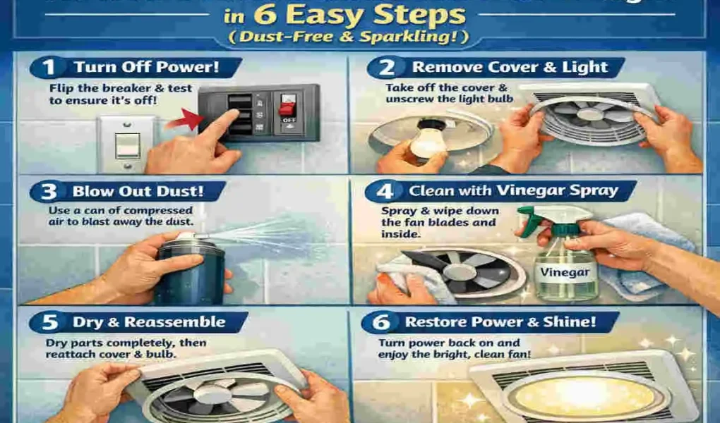 How to Clean Bathroom Fan