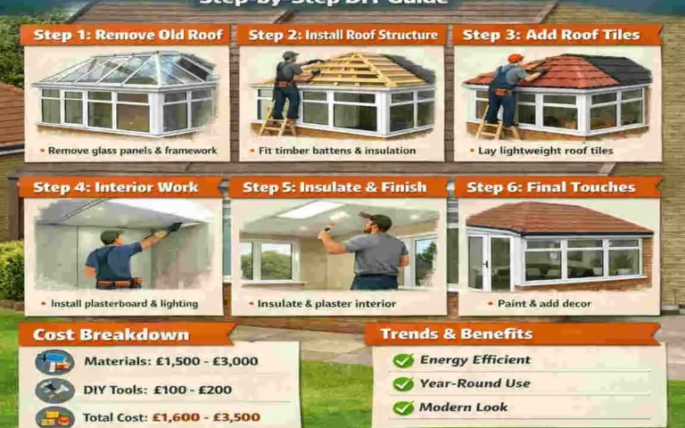 how to put a tiled roof on a conservatory