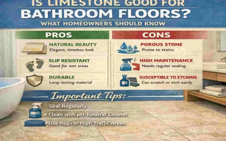 is limestone good for bathroom floors