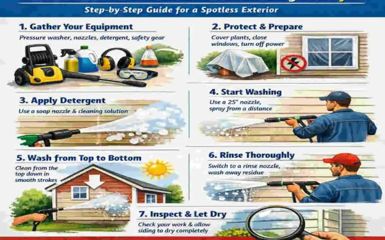 How to Pressure Wash House Siding