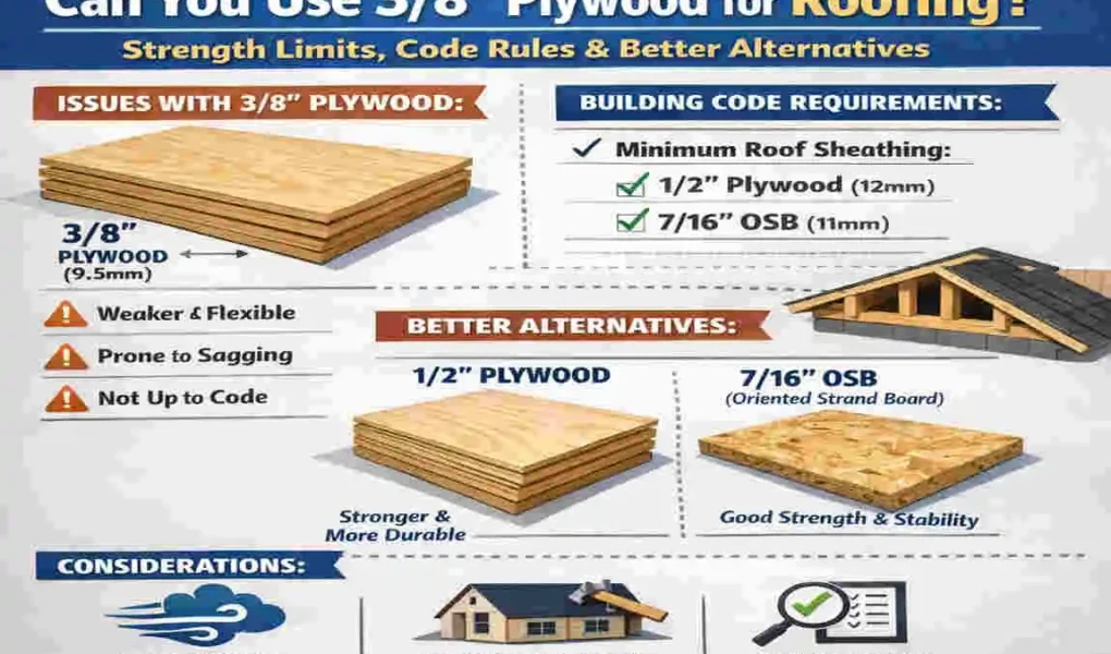 Can You Use 3/8 Plywood for Roofing? Strength Limits, Code Rules & Better Alternatives