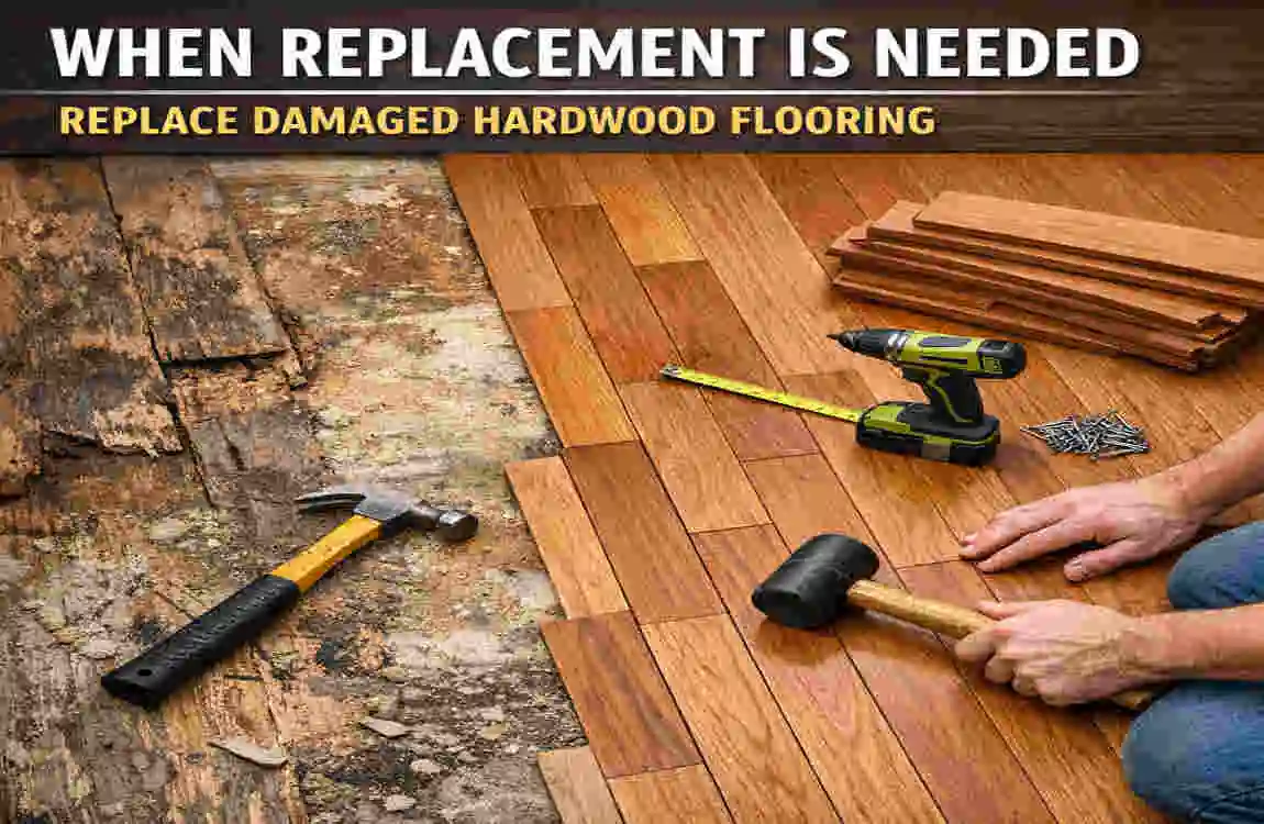 how to replace damaged hardwood flooring