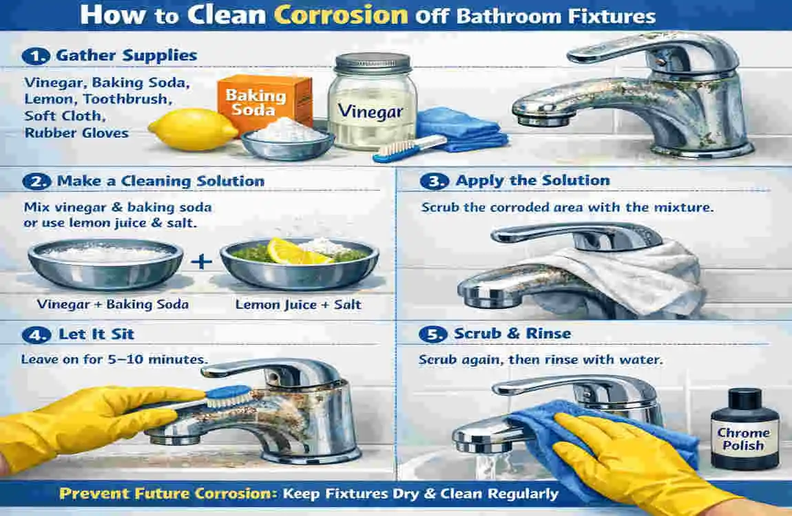 How to Clean Corrosion Off Bathroom Fixtures