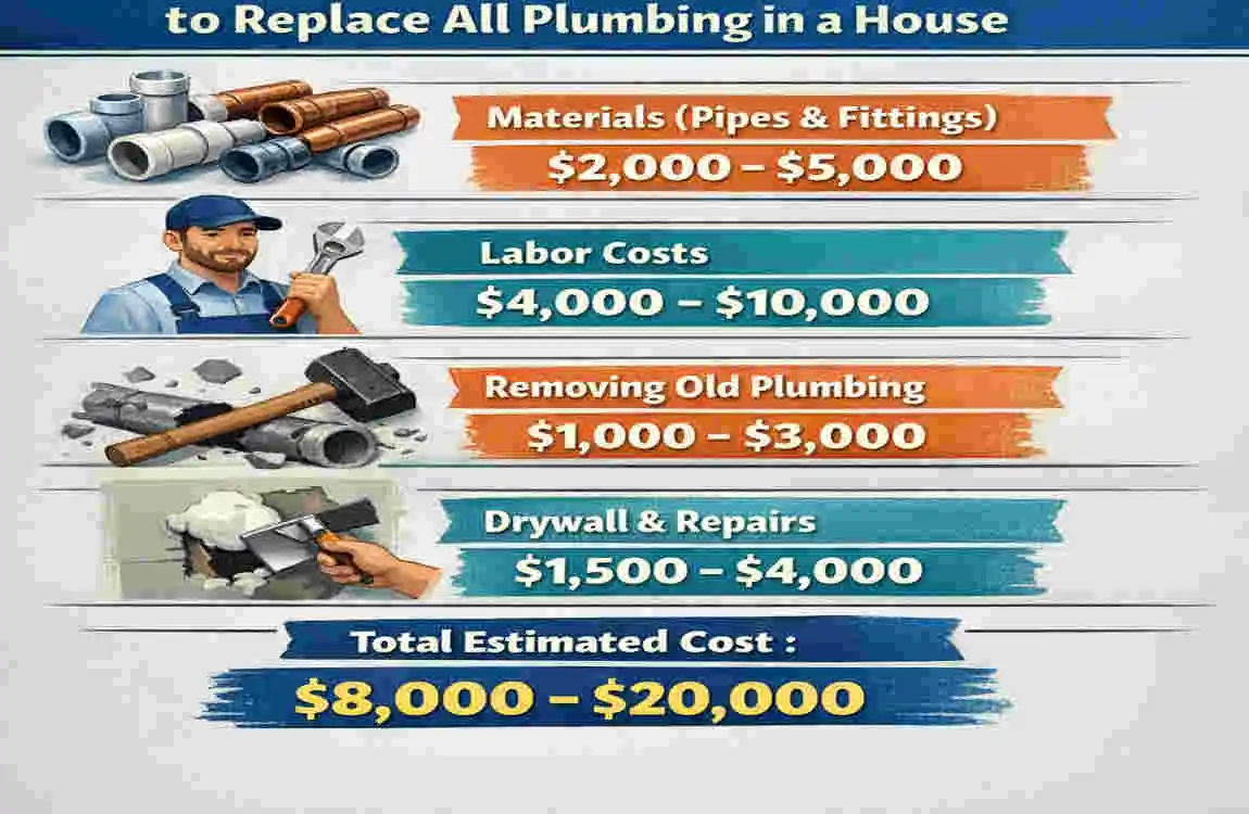 How Much to Replace All Plumbing in a House