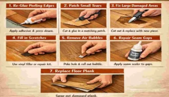 How to Repair Vinyl Flooring: 7 Easy DIY Fixes for Peeling, Tears & Scratches