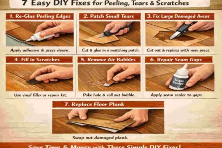 How to Repair Vinyl Flooring: 7 Easy DIY Fixes for Peeling, Tears & Scratches