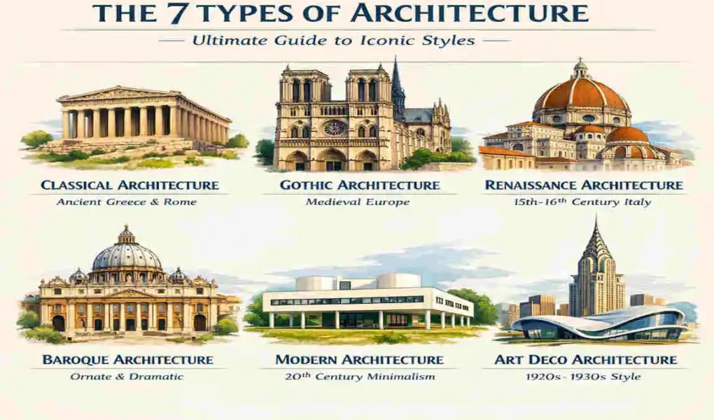 What Are the 7 Types of Architecture? Ultimate Guide to Iconic Styles