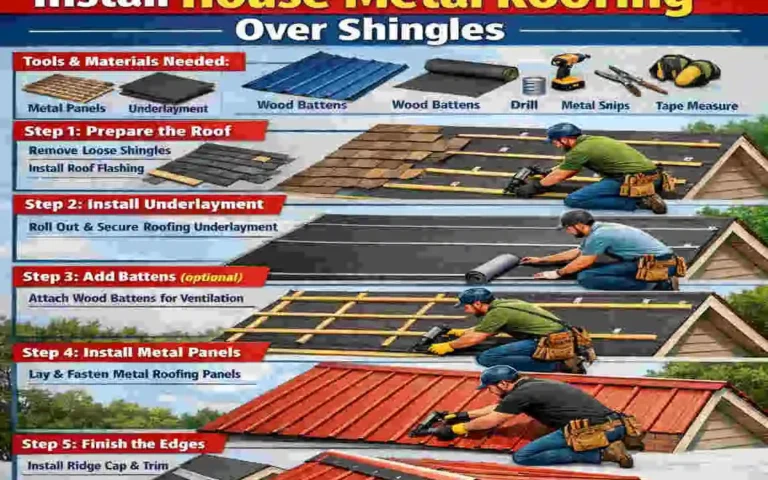 How to Install Metal Roofing Over Shingles