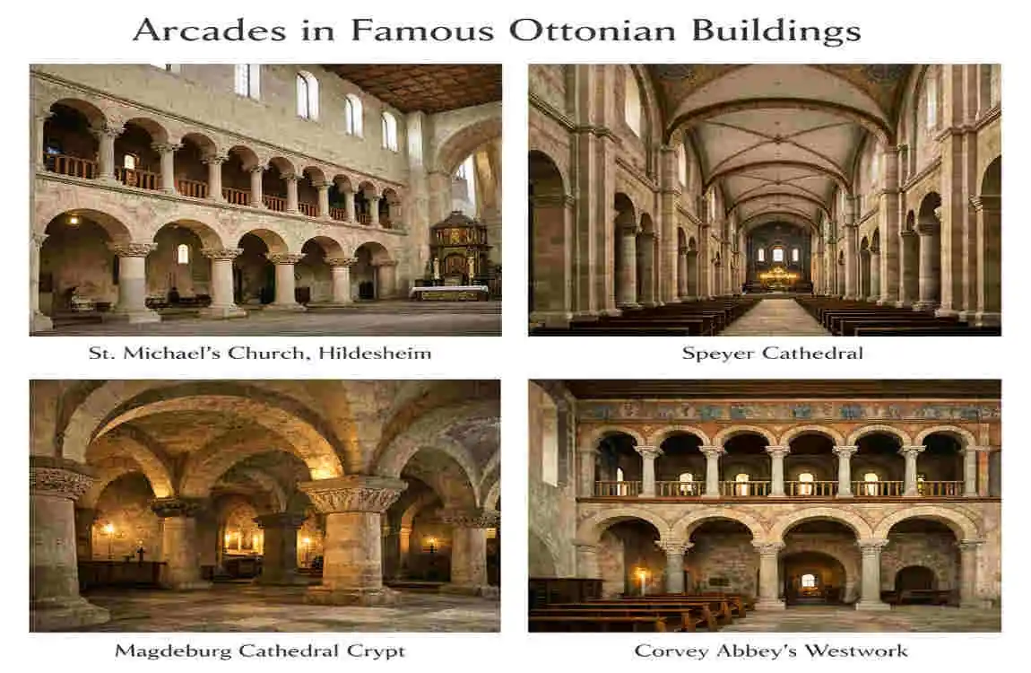 what is the arcade in ottonian architecture?