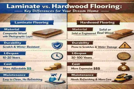 Different between laminate flooring and hard floorings