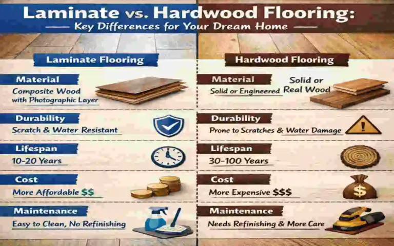 Different between laminate flooring and hard floorings