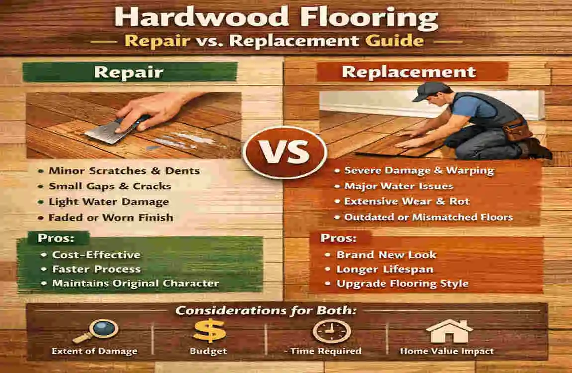 how to replace damaged hardwood flooring