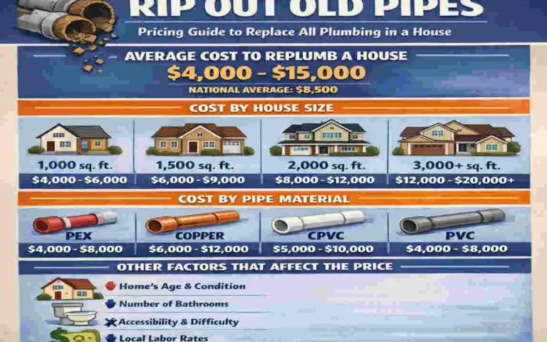 How Much to Replace All Plumbing in a House