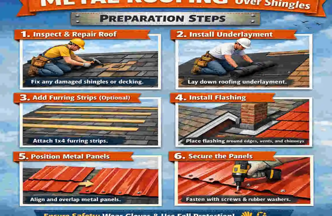 How to Install Metal Roofing Over Shingles