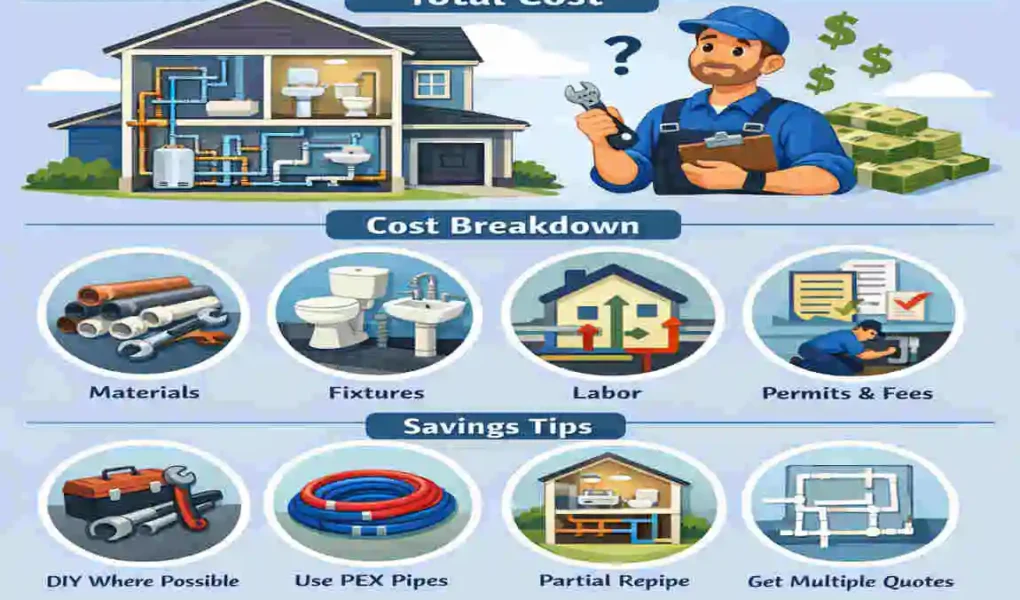 How Much to Replace All Plumbing in a House