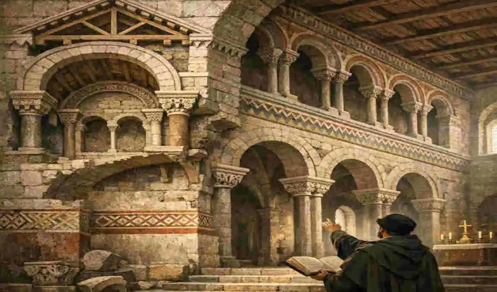 what is the arcade in ottonian architecture?