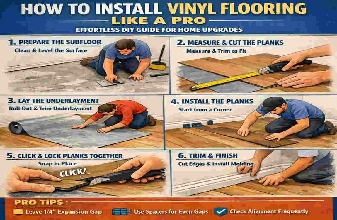 How to Install Vinyl Flooring Like a Pro: Effortless DIY Guide for Home ...