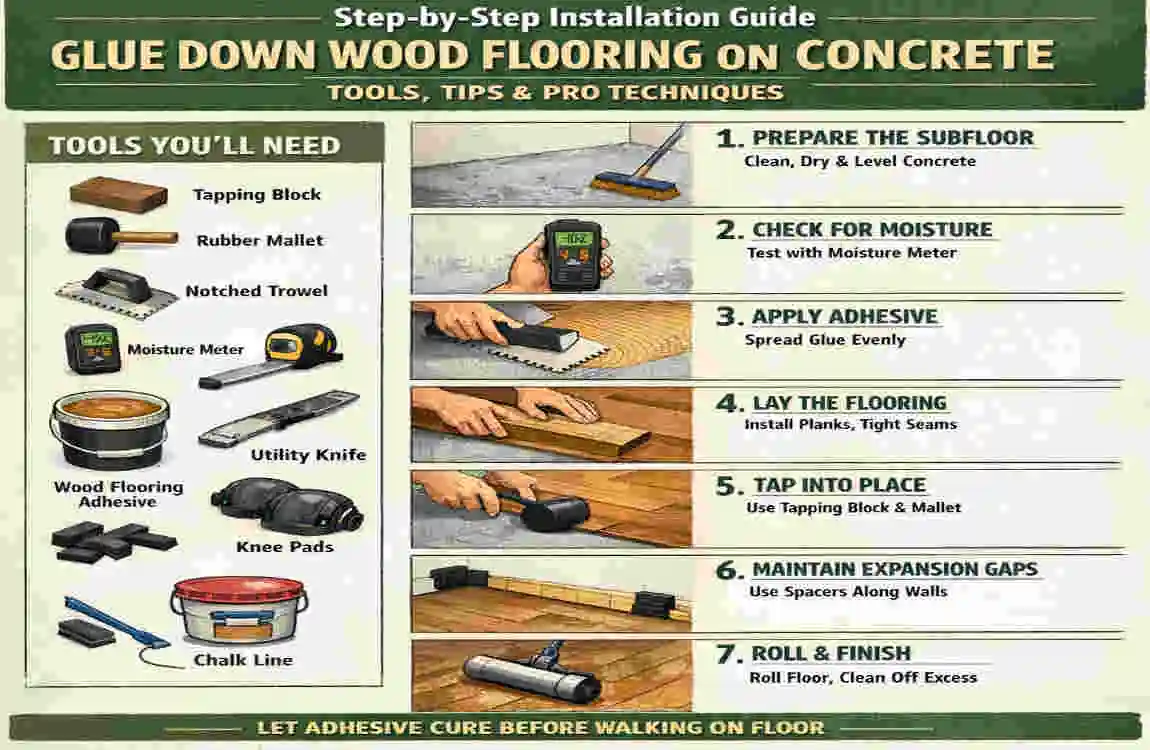 How to Install Glue-Down Wood Flooring