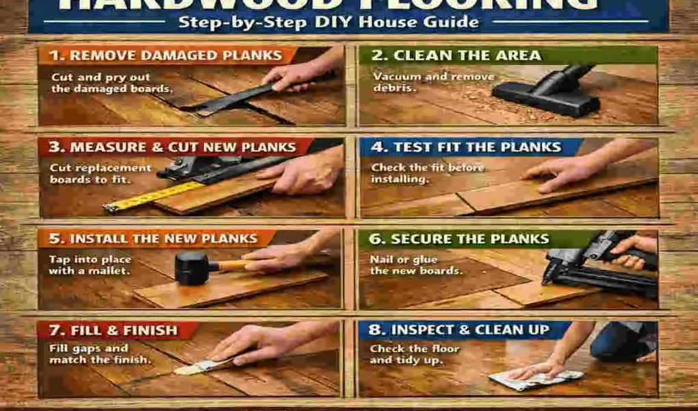 how to replace damaged hardwood flooring