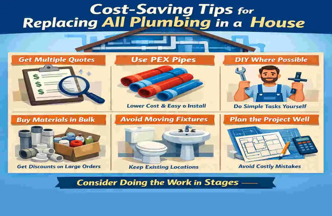 How Much to Replace All Plumbing in a House