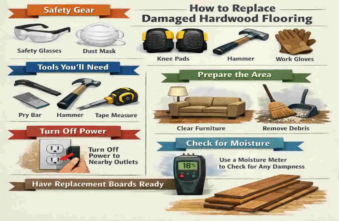 how to replace damaged hardwood flooring