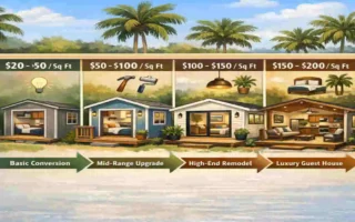 how much does it cost to turn a shed into a guest house flodira