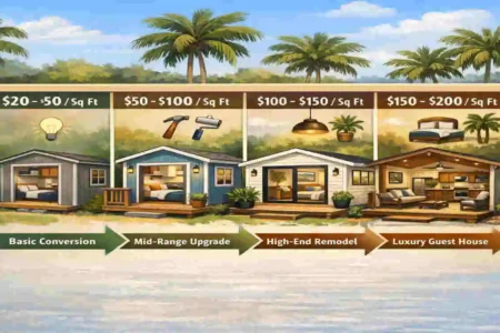 how much does it cost to turn a shed into a guest house flodira