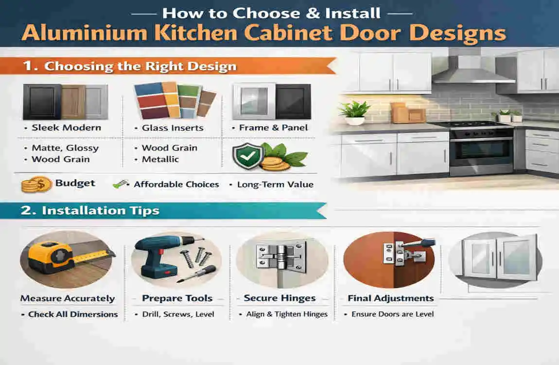 aluminium kitchen cabinet door design