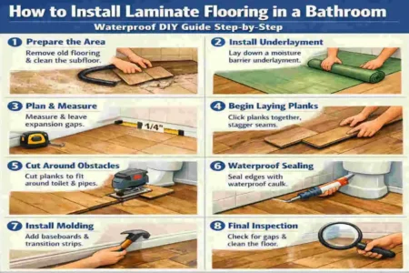 how to install laminate flooring in a bathroom