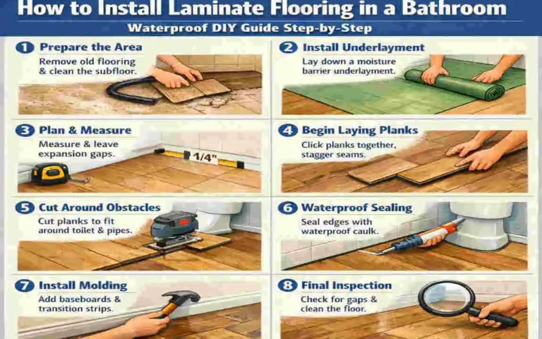 how to install laminate flooring in a bathroom