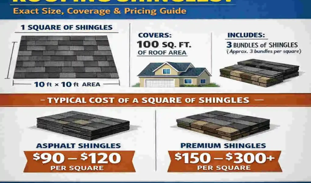 How Big Is a Square in Roofing Shingles? Exact Size, Coverage & Pricing Guide