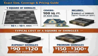 How Big Is a Square in Roofing Shingles? Exact Size, Coverage & Pricing Guide