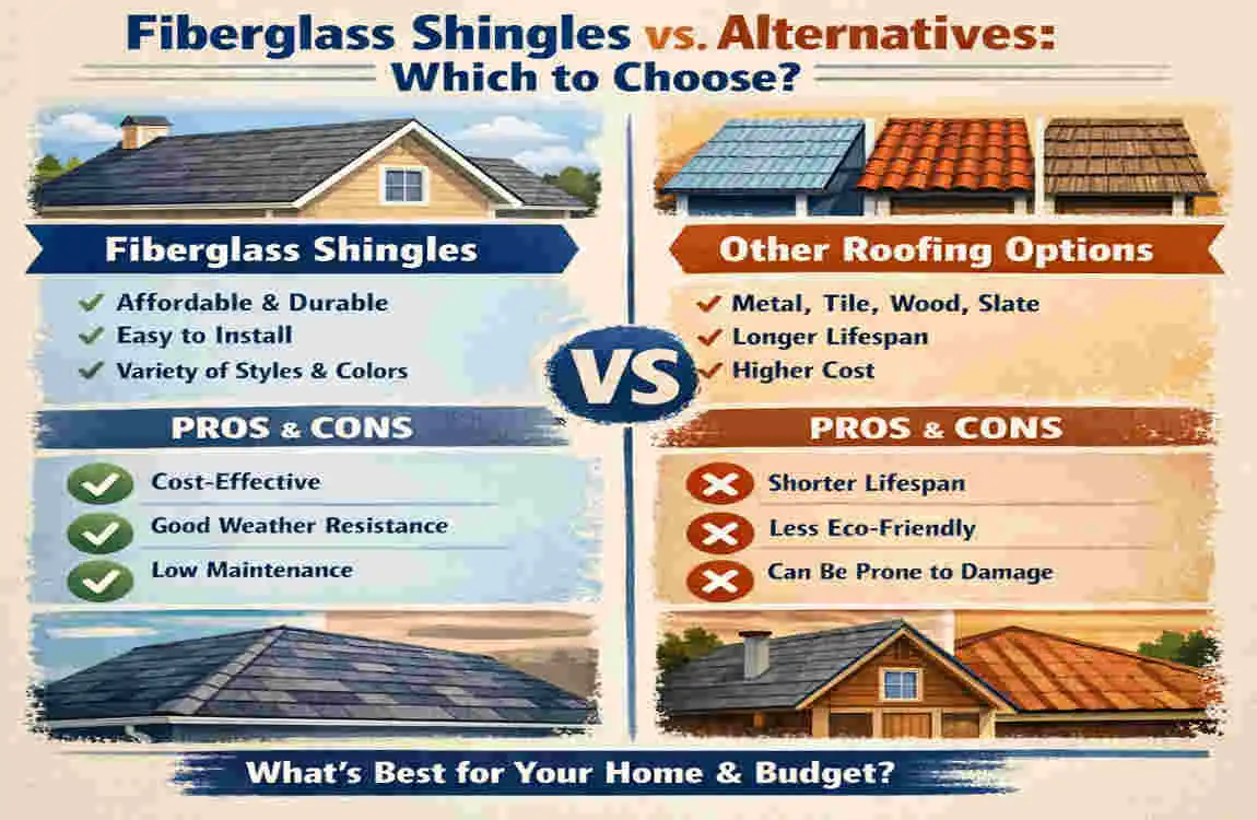 Is There Fiberglass in Roofing Shingles? 7 Types Explained