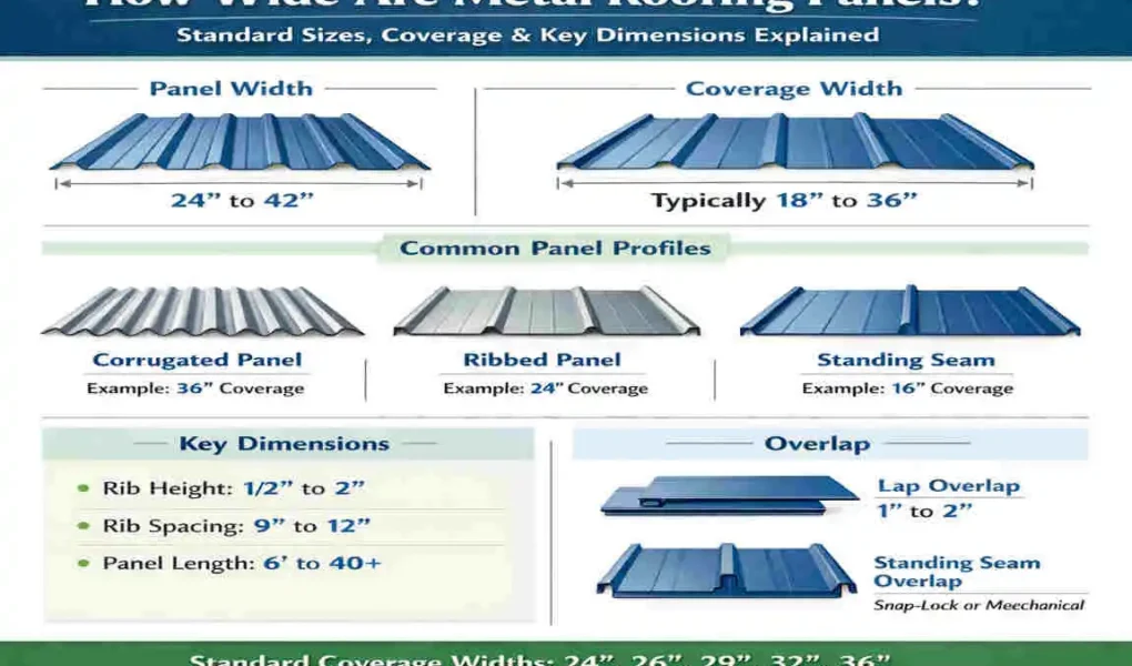 how wide is metal roofing panels