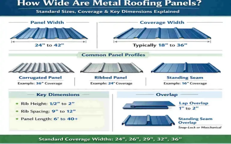 how wide is metal roofing panels