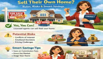 can a real estate agent sell their own home