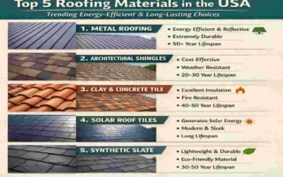 what are the top 5 roofing materials in usa