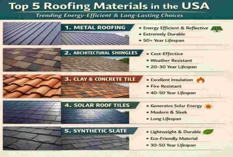 what are the top 5 roofing materials in usa