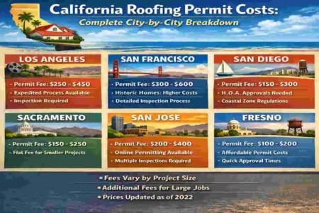 how much is a roofing permit in california