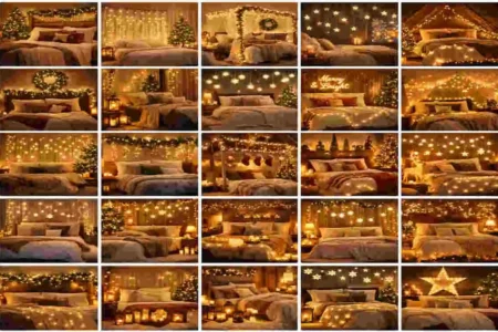 christmas lights bedroom decor