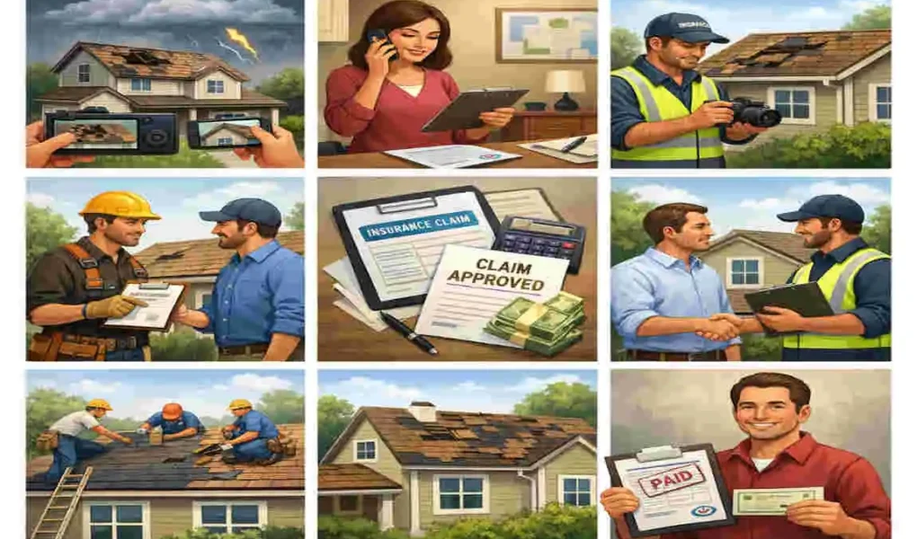 how does an insurance claim on a roof work