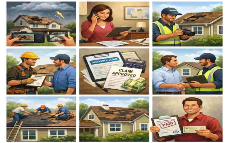 how does an insurance claim on a roof work