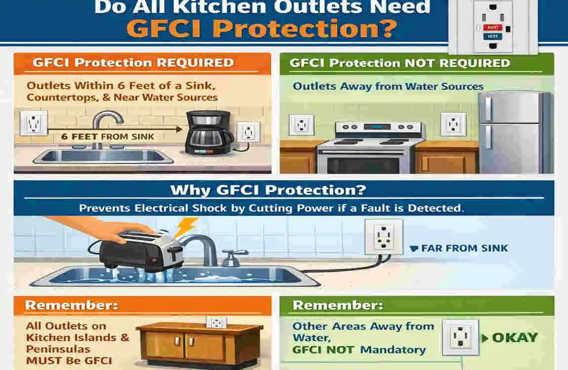 do all kitchen outlets need to be gfci protected