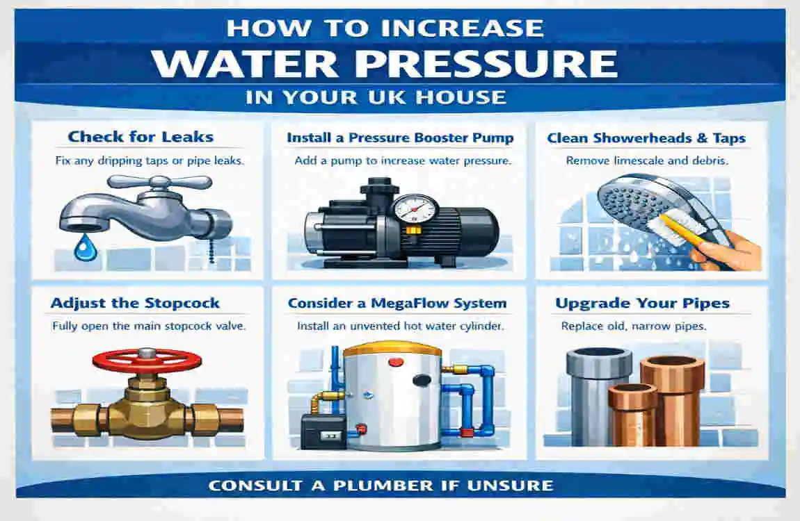 how to increase water pressure in uk house